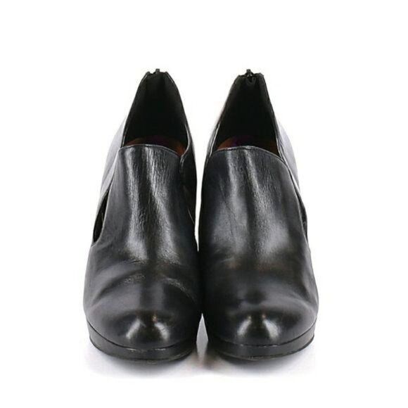 Nine West ADDERLEY Black Leather Stiletto Ankle Booties Teardrop Cutout Sz 8.5 - Picture 10 of 10